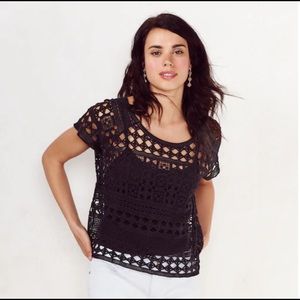 Lauren Conrad Crochet Crop Top